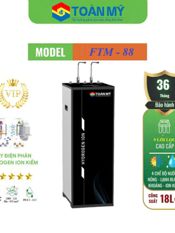 RO Điện giải Ion Kiềm 3 Điện Cực FTM-88 ( RO - Kiềm - Nóng - Lạnh )